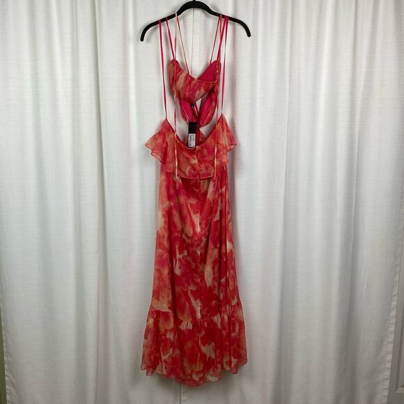 Gianni Bini Cherry Myra Halter Cutout Maxi Dress Sz.10 NWT - Picture 10 of 16